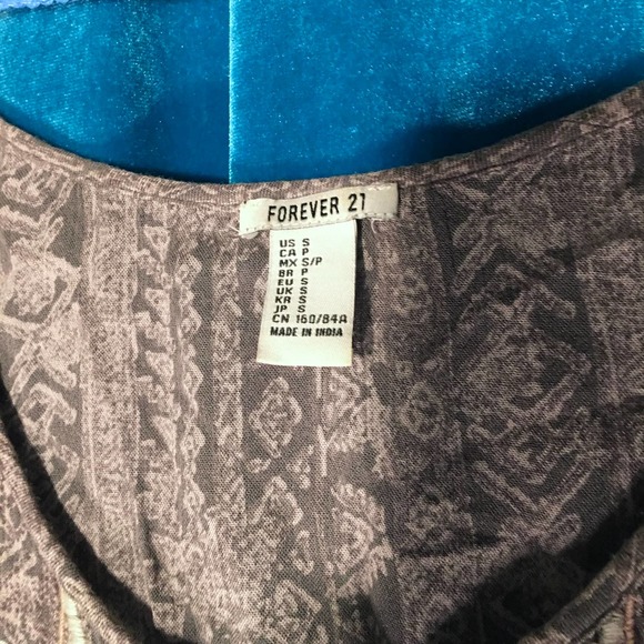 Forever 21 Boho Tribal Embroidered Tank Crop Top - Picture 3 of 12